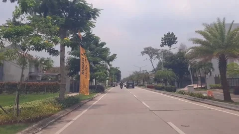 Tranquil and Serene Residential Complex Amid Refreshing Greenery Stock Footage 236932455