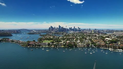 Tranquil Bay With Ships Present, Silent Coastal Bay Showing Anchored Vessels And Stock-Footage 323794616