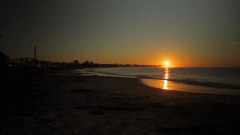 Tranquil beach at sunset. Stock Footage 88342268