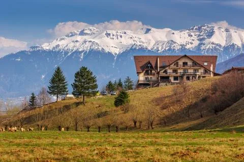 Tranquil Bucegi mountains landscape Stock Photos