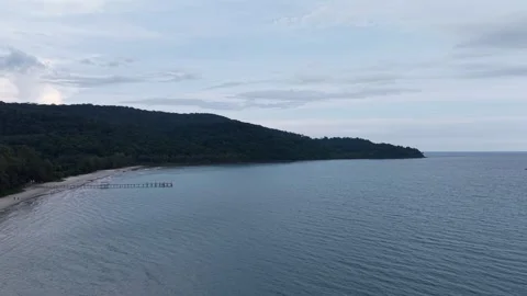 Tranquil Coastal Mountain View Stock Footage 309996494