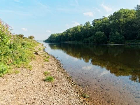 Tranquil day by the river Foto stock