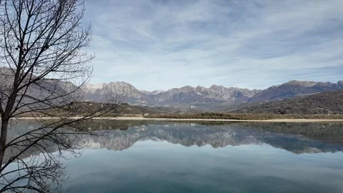 Tranquil Dolomite Alps Reflection Stock Footage 292156298