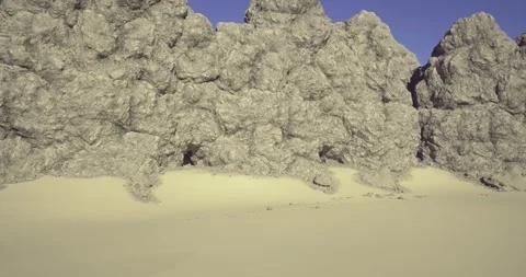 Tranquil expanse of windshaped sandy hills adjacent to forest zones Stock Footage 333560769