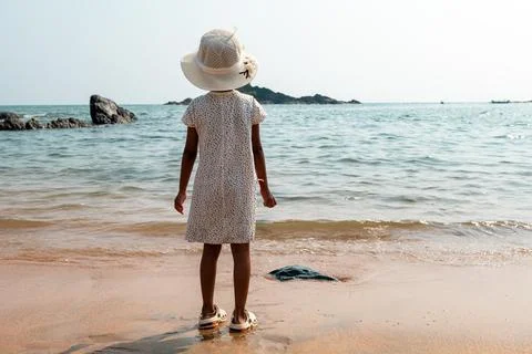 Tranquil Gaze at Distant Island Stock Photos