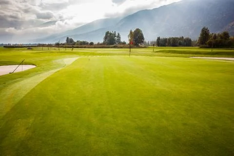 Tranquil golf course Stock Photos