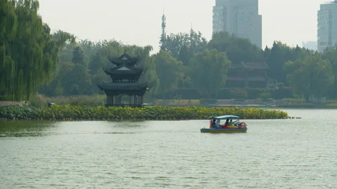 Tranquil Lake Pavilion 動画素材 290221435