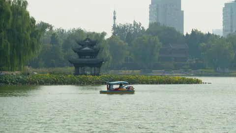 Tranquil Lake Pavilion 動画素材 290226344