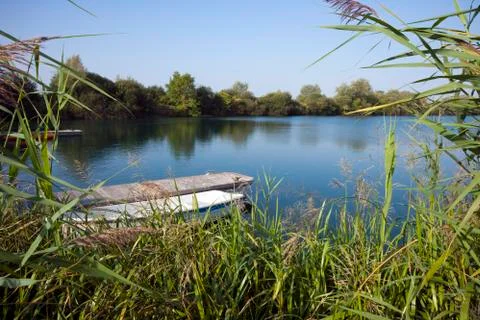 Tranquil lake Stock Photos