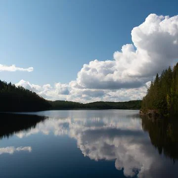 A tranquil lake 写真素材