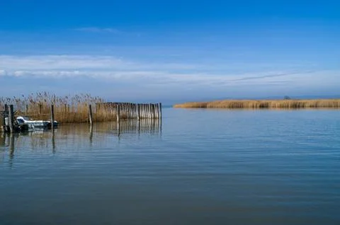 Tranquil Lakeside Pier. Stock Photos
