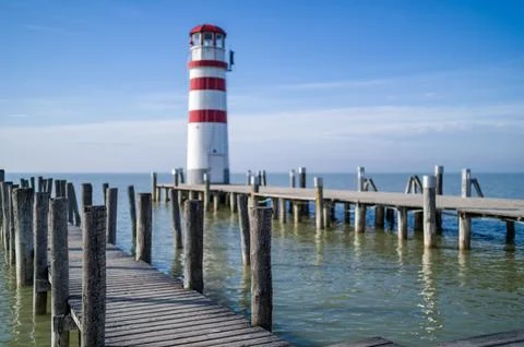 Tranquil Lakeside Pier. Stock Photos