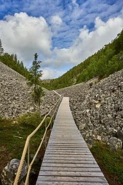 Tranquil landscape of natural scenery in Pyha- Luosto National Park in Lapland, Stock Photos