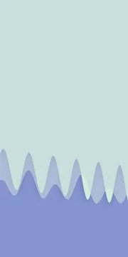 A tranquil layered wave pattern rises from the lower edge in muted blue and.. Stock Illustration