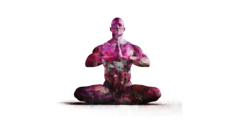 Tranquil Lotus Pose Showcasing Balance And Spiritual Awakening Stock Footage 332032919