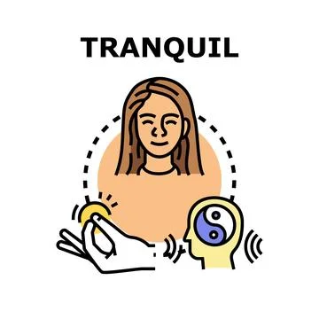 Tranquil mind finding inner balance and harmony Ilustración de archivo