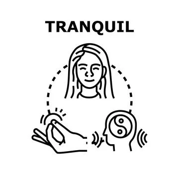 Tranquil mind finding inner balance and harmony Ilustración de archivo