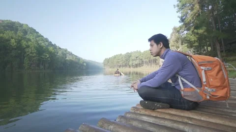 Tranquil Moments by the Lake Stock Footage 314637500