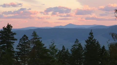 Tranquil Montana Mountain View at Sunset Video stock 65213696