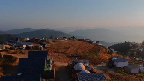 Tranquil Mountain Life at Sunset Stock Footage 301700107