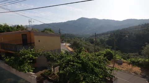 Tranquil Mountain View with Nature Sounds in Northern Portugal Stock Footage 314017802