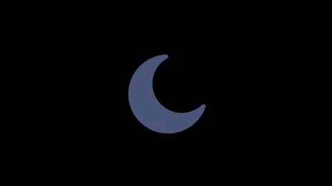 Tranquil Night Sky with Waxing Crescent Moon Symbol Stock Footage 341917761