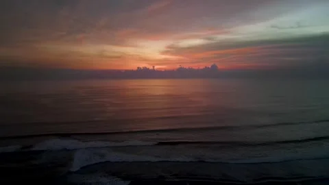 Tranquil Ocean Sunset Over Calm Waves Stock Footage 314987391