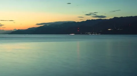 Tranquil Ocean View at Sunset 스톡 사진