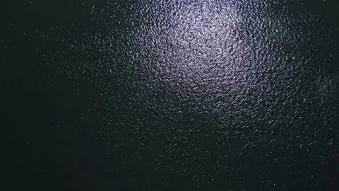 Tranquil Ocean View Under Overcast Skies at Dusk, aerial view Stock Footage 271060067