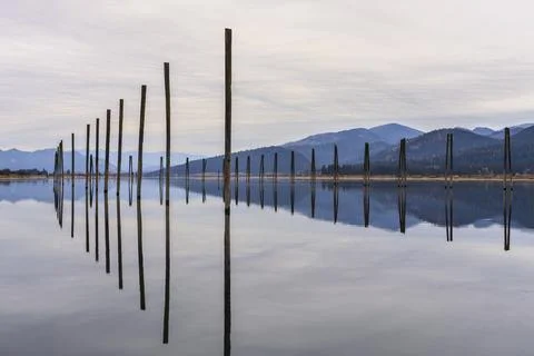 Tranquil Pend Oreille River. Stock Photos