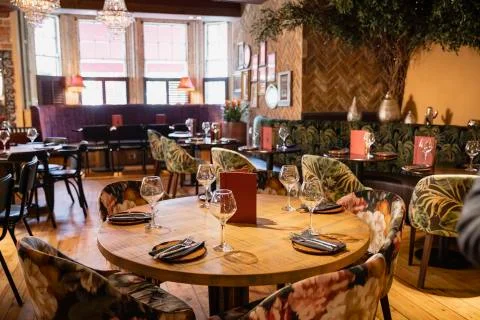 A Tranquil Quaint Restaurant Fotos Stock