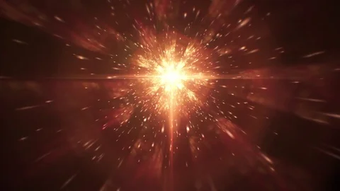 Tranquil Red Cross-shaped Source of Light Radiating Rays Stock Footage 74219961