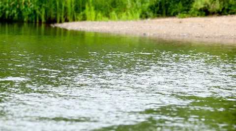 Tranquil river flows Stock Footage 52198255