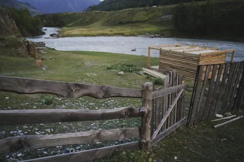 Tranquil River Gateway Foto stock