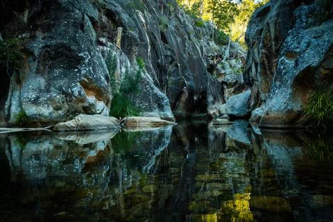 Tranquil River Reflections Stock Photos