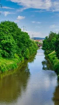 Tranquil River View in Brno Stock Photos