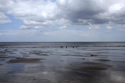 Tranquil sandsend Stock Photos