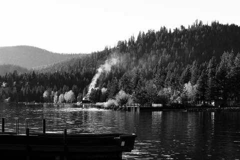 Tranquil scene at the lake Stock Photos