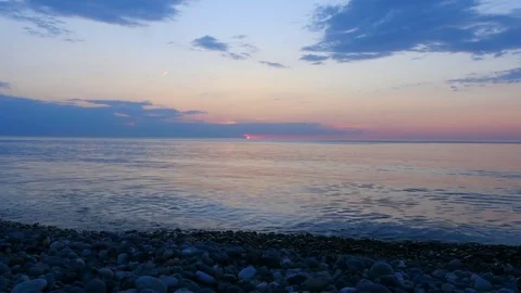 Tranquil Sea After Sunset 스톡 동영상 76609643