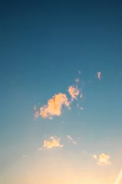 Tranquil Sky with Clouds at Sunset 스톡 사진