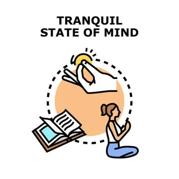Tranquil state of mind well being concept Ilustración de archivo