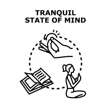 Tranquil state of mind well being concept Ilustración de archivo