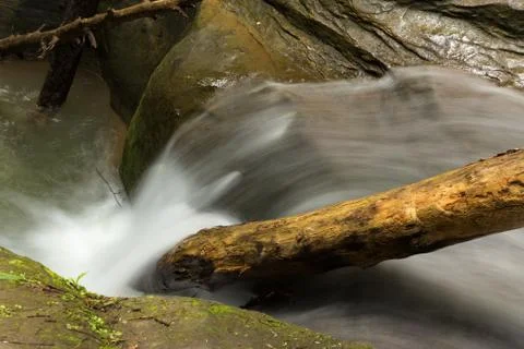 Tranquil stream cascading at Hocking Hills State Park Stock Photos