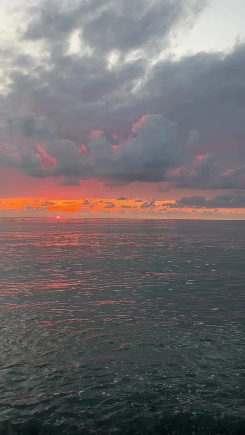 Tranquil Sunset Over the Sea Stock Footage 312122068