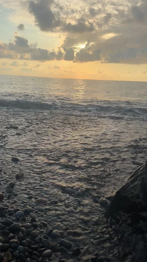 Tranquil Sunset Over the Sea Stock Footage 312122080