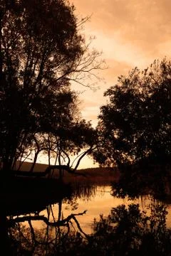 Tranquil sunset Stock Photos