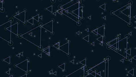 Tranquil triangular geometric pattern in shades of purple and blue Stock Footage 289304883