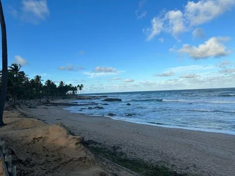 Tranquil tropical beach scene Stock Photos