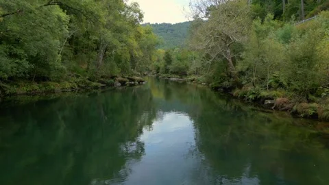 Tranquil View Of A River In Tropical Mountains Stock Footage 318231944