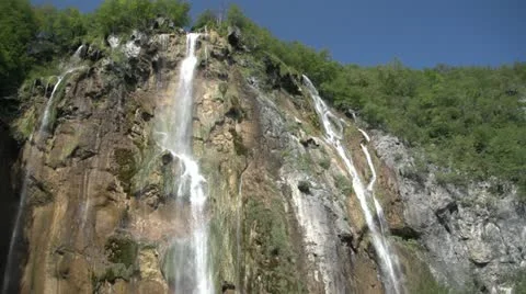 Tranquil Waterfall - Croatia Stock Footage 12057527